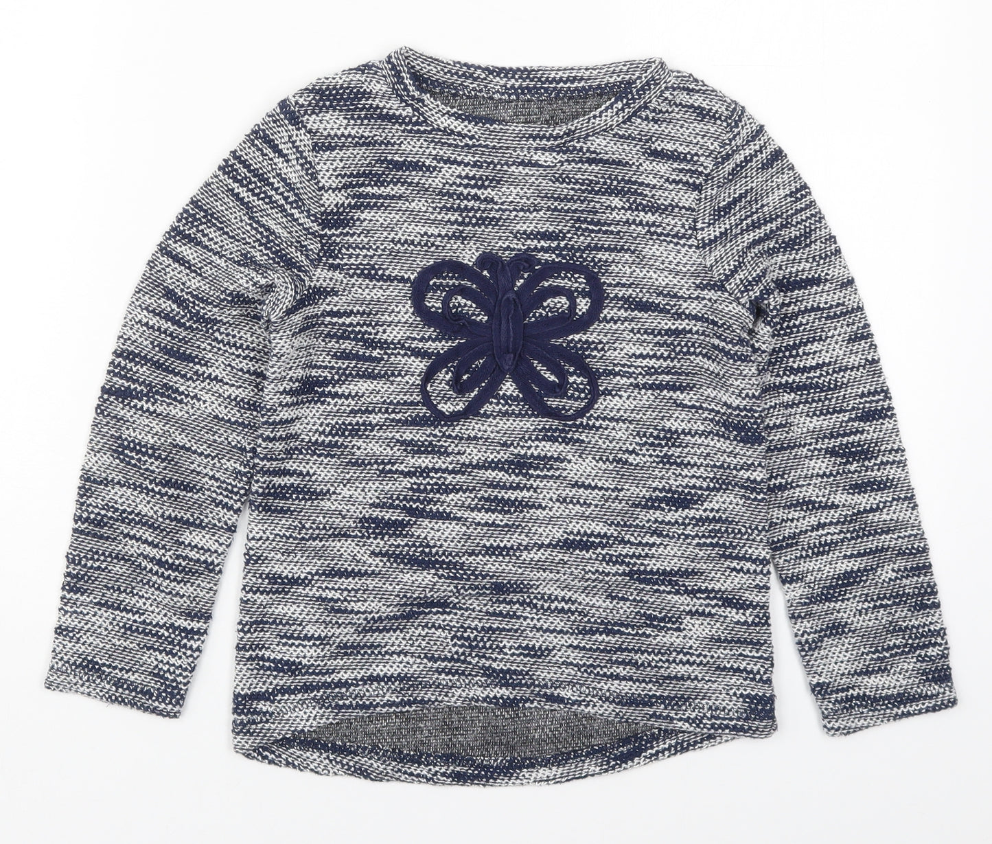 Nutmeg Girls  Round Neck  Cotton Pullover Jumper Size 7-8 Years  Pullover - Butterfly