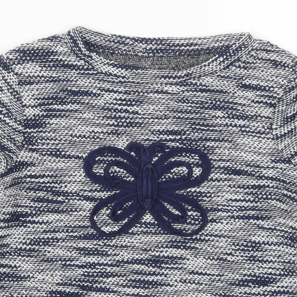 Nutmeg Girls  Round Neck  Cotton Pullover Jumper Size 7-8 Years  Pullover - Butterfly