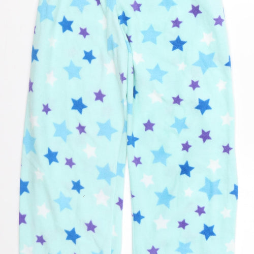 Preworn Womens Blue Geometric Polyester Trousers  Size S L29 in Regular  - Star Pyjama Pants