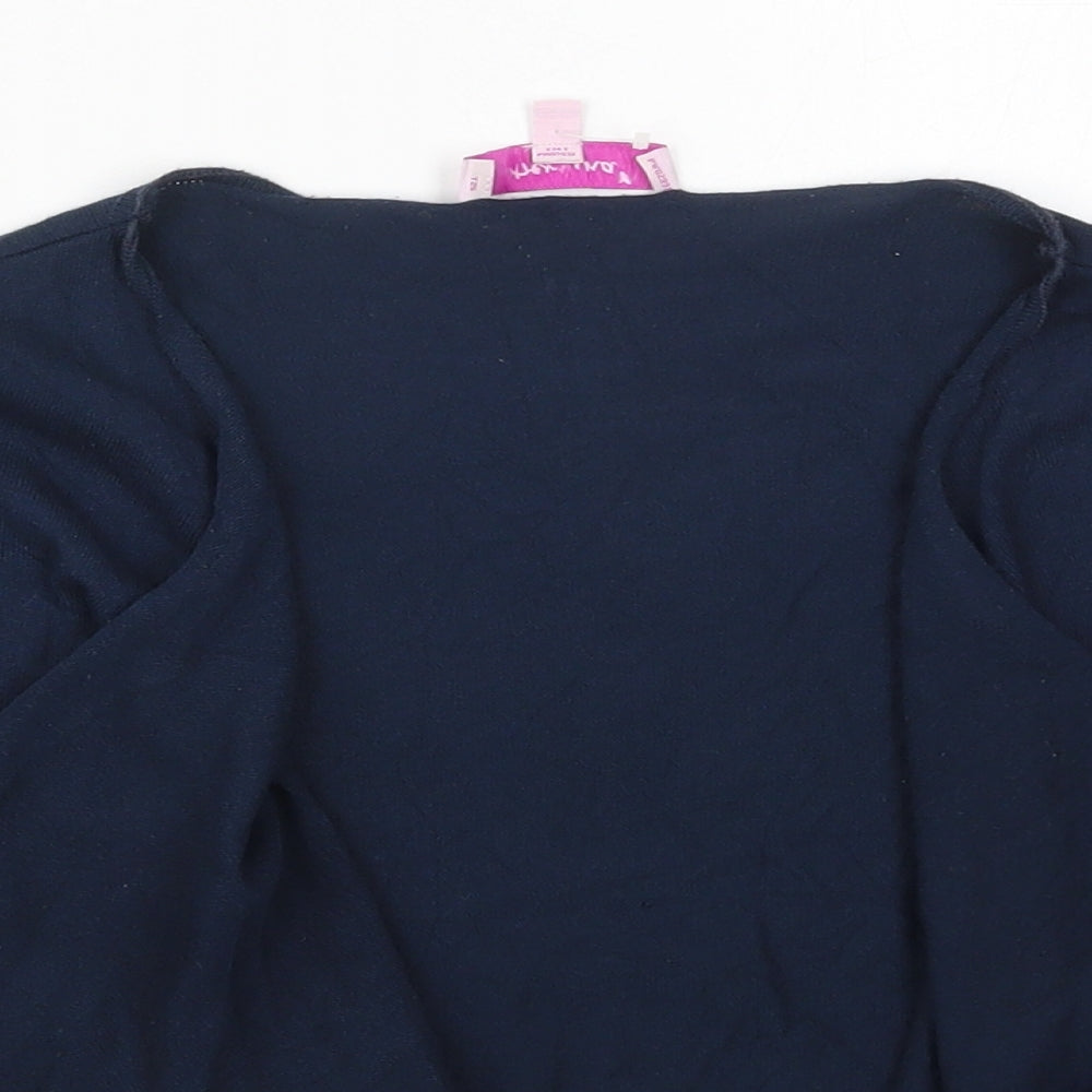 Per Una Womens Blue V-Neck  Viscose Cardigan Jumper Size 18