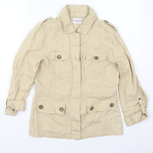 Atmosphere Womens Beige   Jacket  Size 10  Button