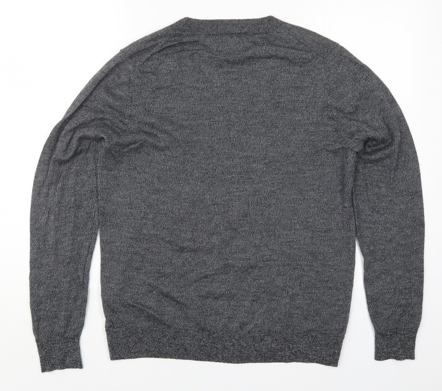 Jack Wills Womens Grey V-Neck  Wool Pullover Jumper Size 12