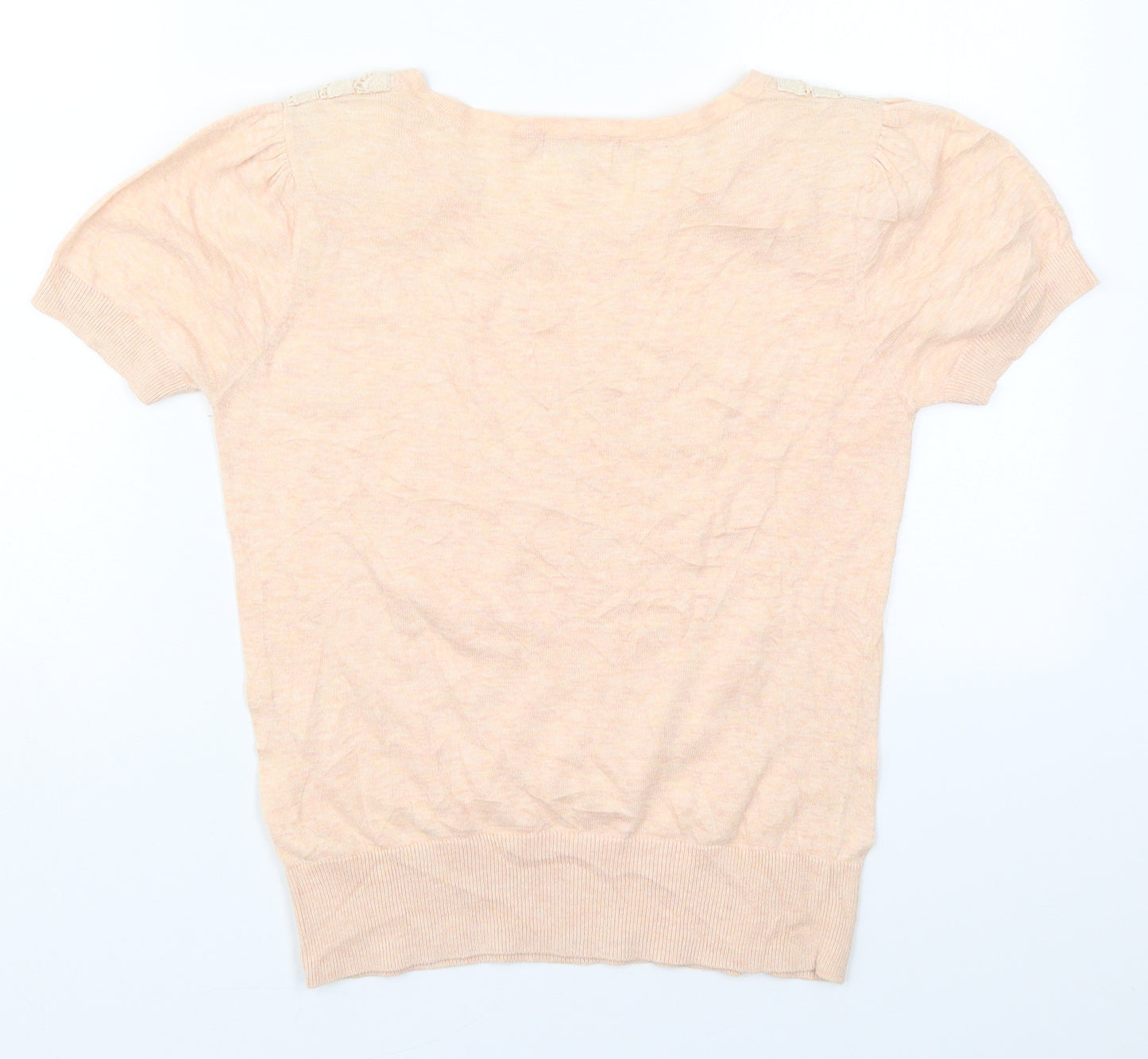 Red Herring Womens Pink Round Neck  Cotton Pullover Jumper Size 12