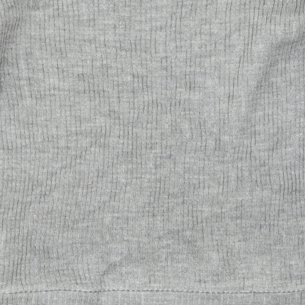 PRETTYLITTLETHING Womens Grey  Acrylic Pullover Sweatshirt Size S  Pullover
