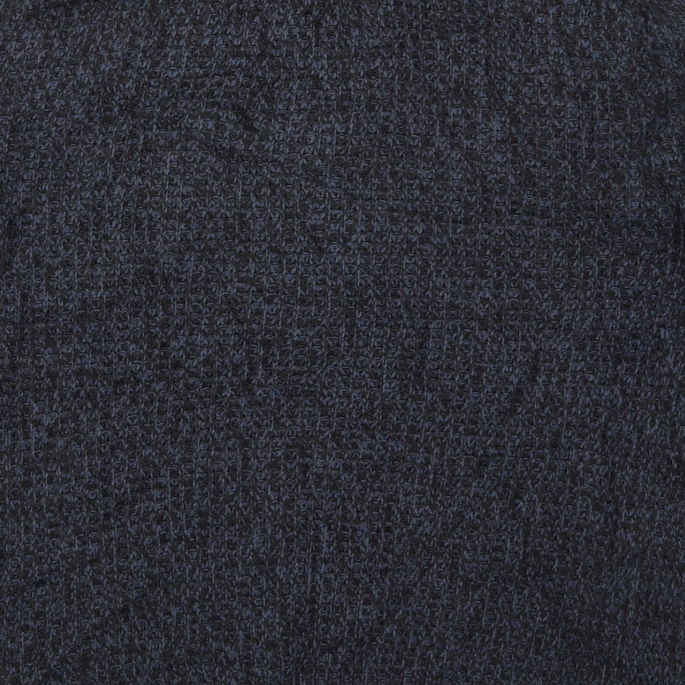 Marks and Spencer Mens Blue V-Neck  Acrylic Pullover Jumper Size L