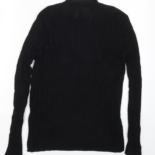 Select Womens Black Round Neck  Viscose Pullover Jumper Size 18