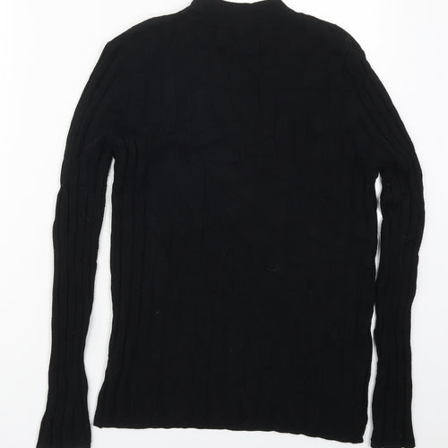 Select Womens Black Round Neck  Viscose Pullover Jumper Size 18