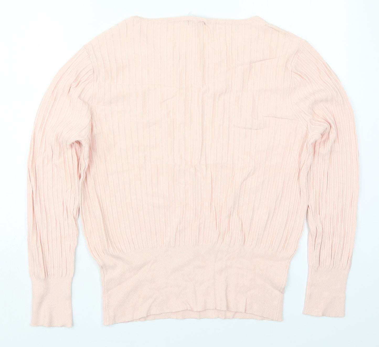 Roman Womens Pink Round Neck  Viscose Pullover Jumper Size 18