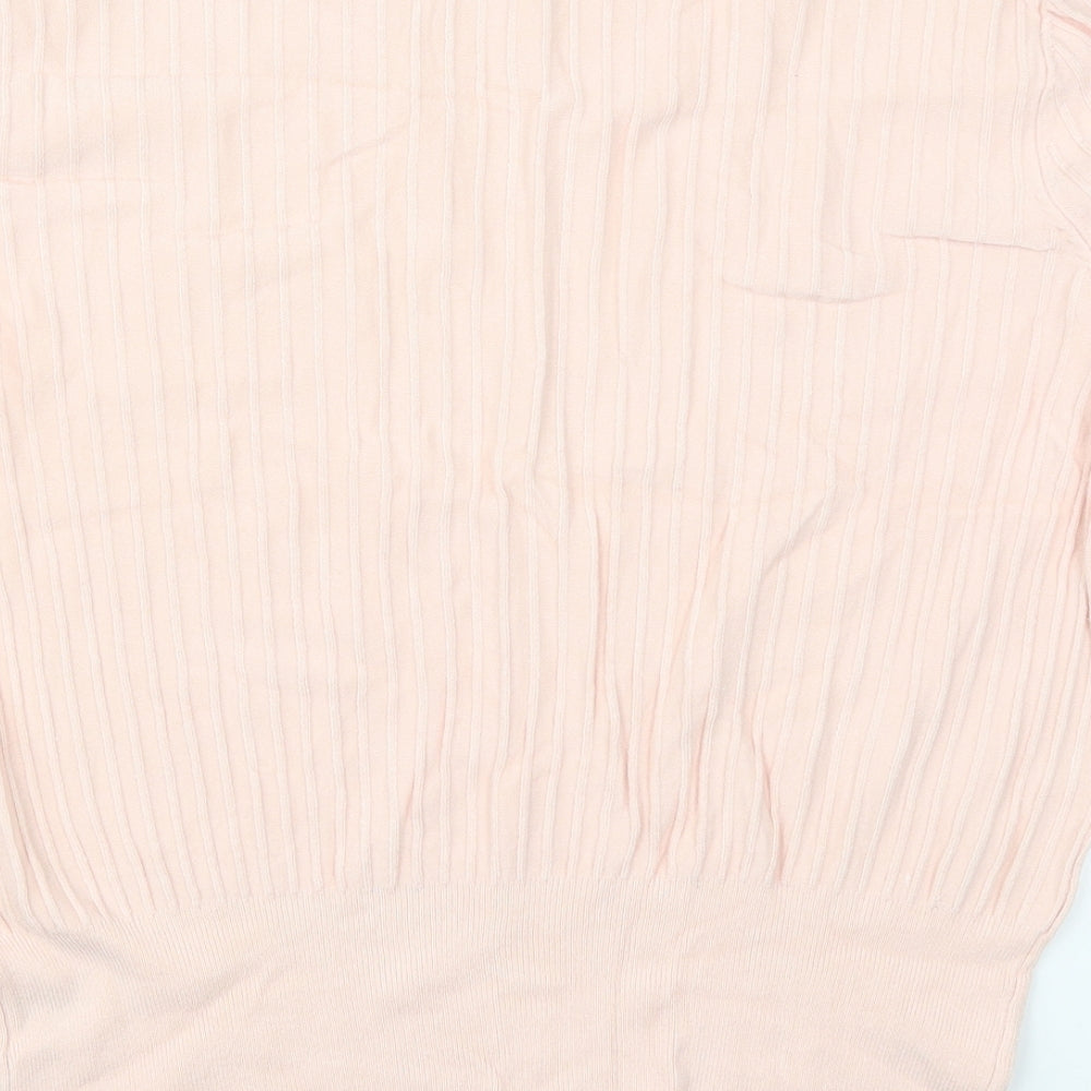 Roman Womens Pink Round Neck  Viscose Pullover Jumper Size 18