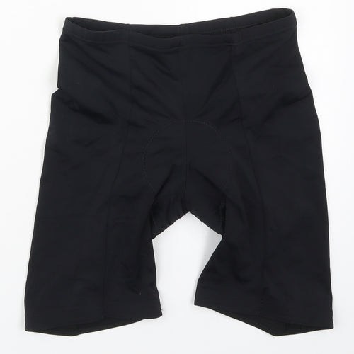 Preworn Mens Black  Nylon Biker Shorts Size M L6 in Regular