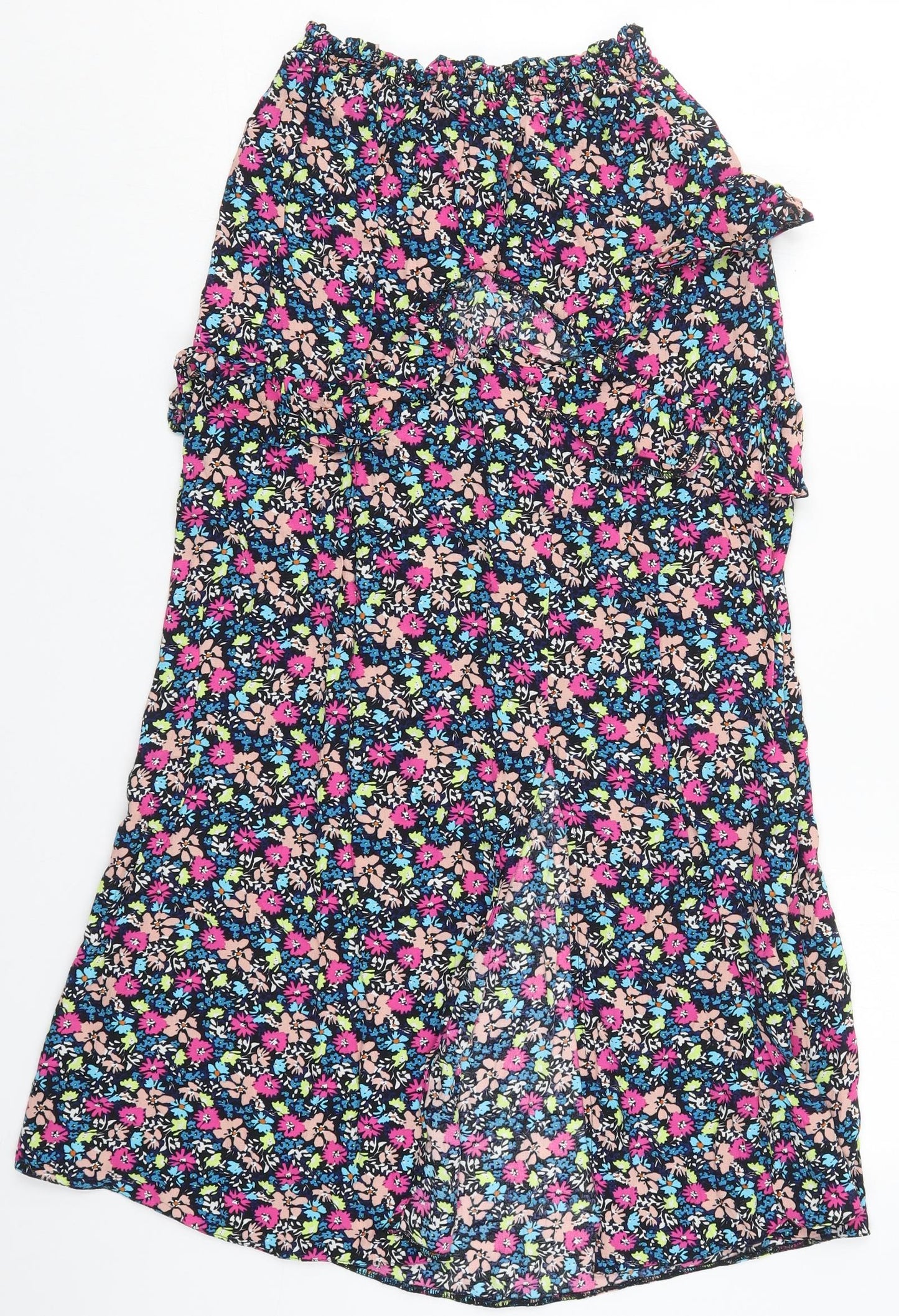 River Island Womens Pink Floral Viscose Maxi Skirt Size 10