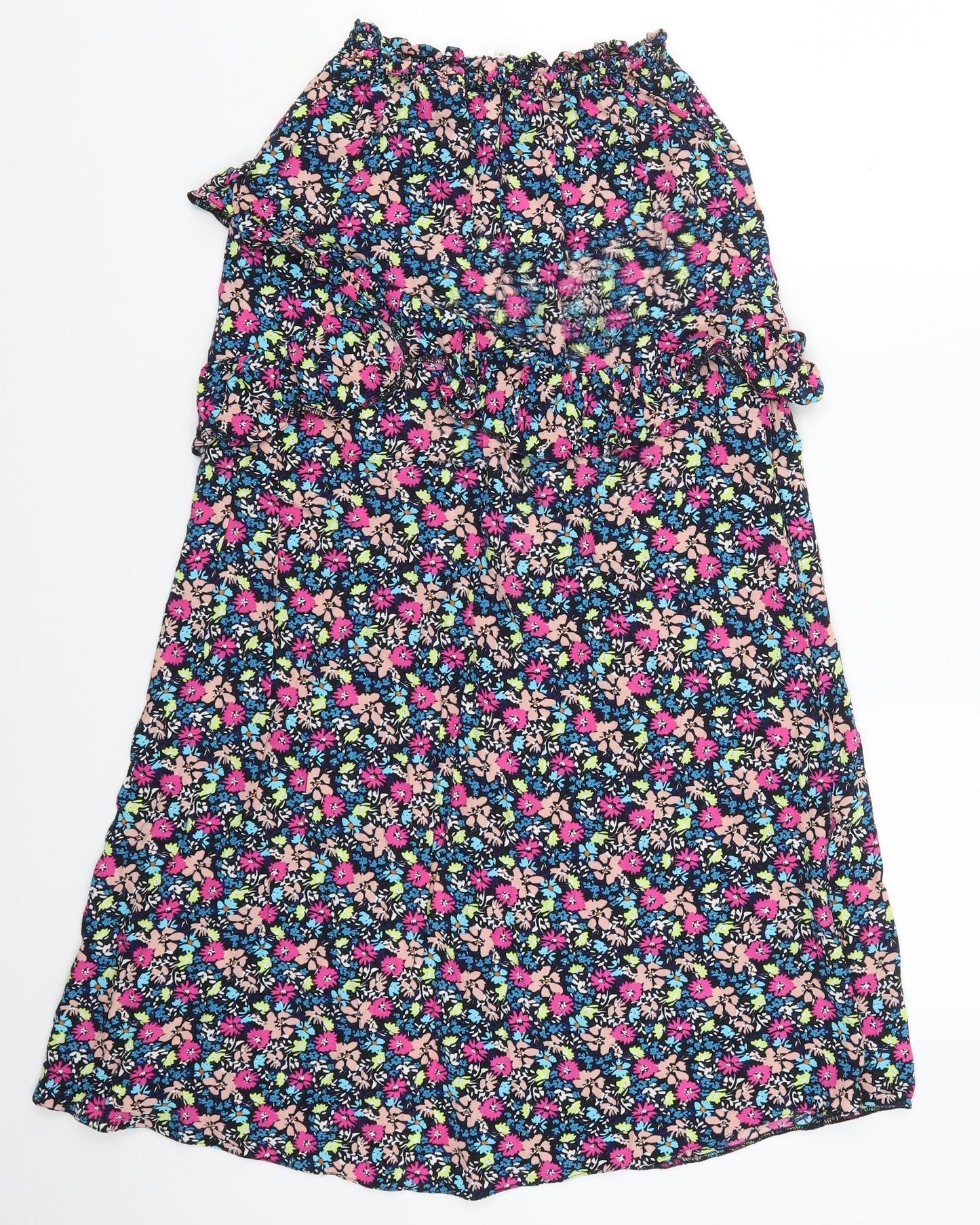 River Island Womens Pink Floral Viscose Maxi Skirt Size 10