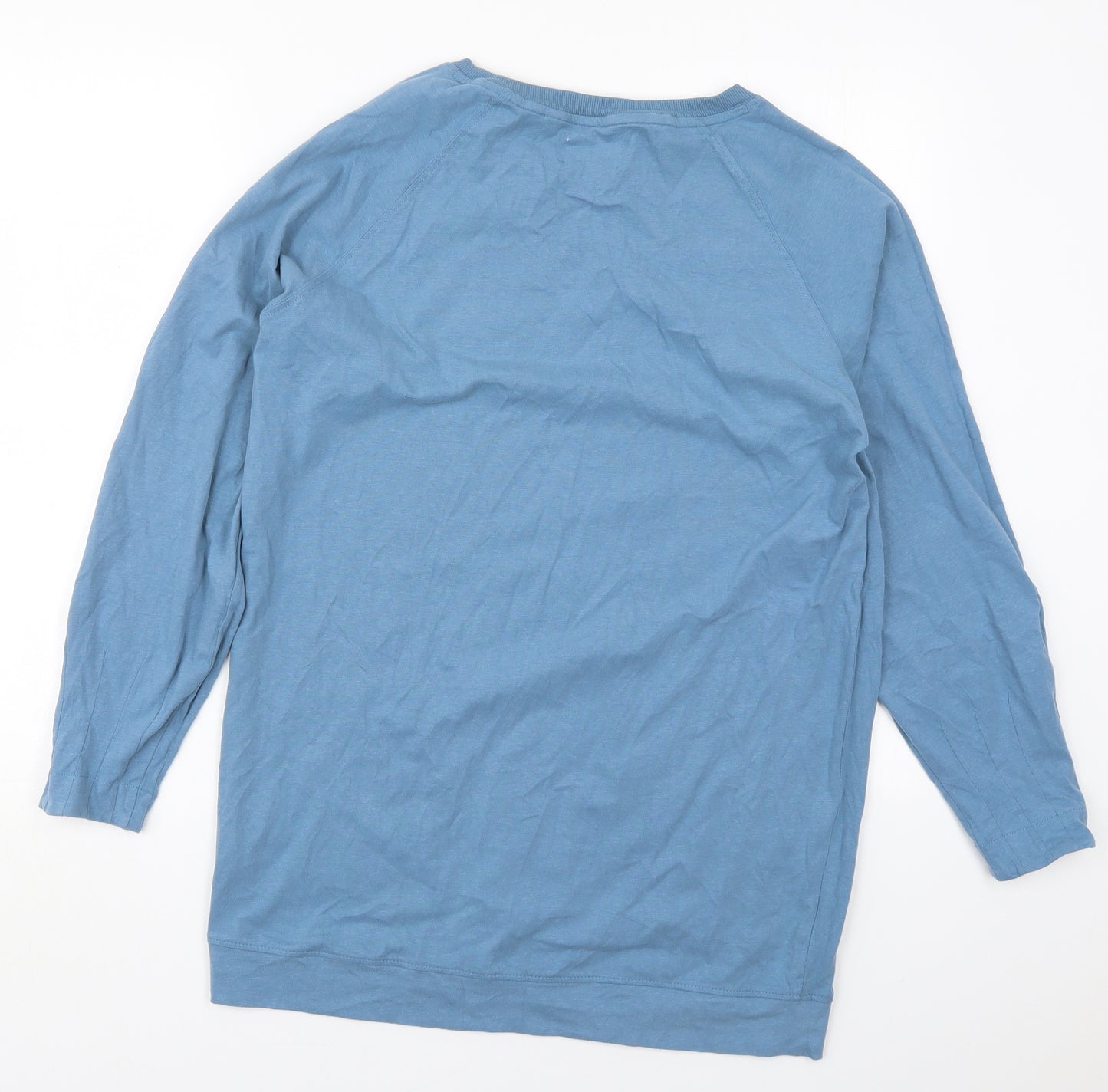 NEXT Womens Blue Solid Cotton Top Pyjama Top Size 8   - Under The Stars