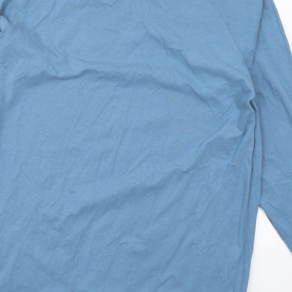 NEXT Womens Blue Solid Cotton Top Pyjama Top Size 8   - Under The Stars