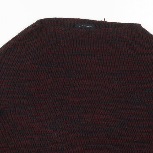 Atmosphere Womens Red Round Neck  Acrylic Pullover Jumper Size 8   - Burgundy
