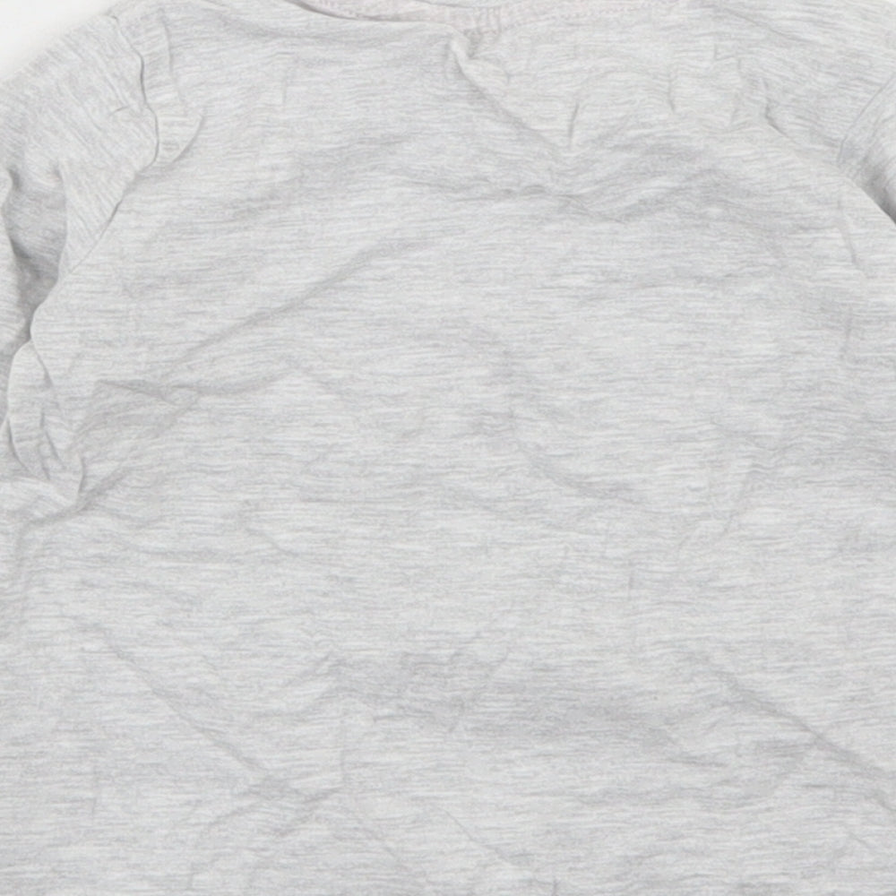Primark Girls Grey  Cotton Basic T-Shirt Size 12-18 Months Crew Neck  - Minnie Mouse