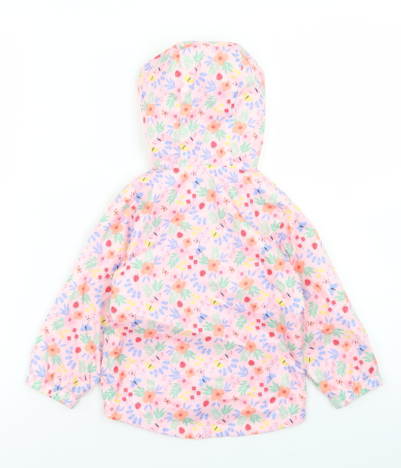 Peacocks Girls Pink Floral  Jacket  Size 12-18 Months   Zip