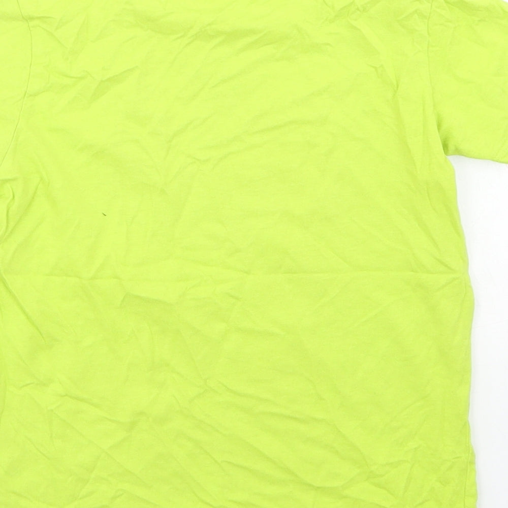 Pep & Co Boys Green  Cotton Basic T-Shirt Size 7-8 Years Crew Neck  - Gaming
