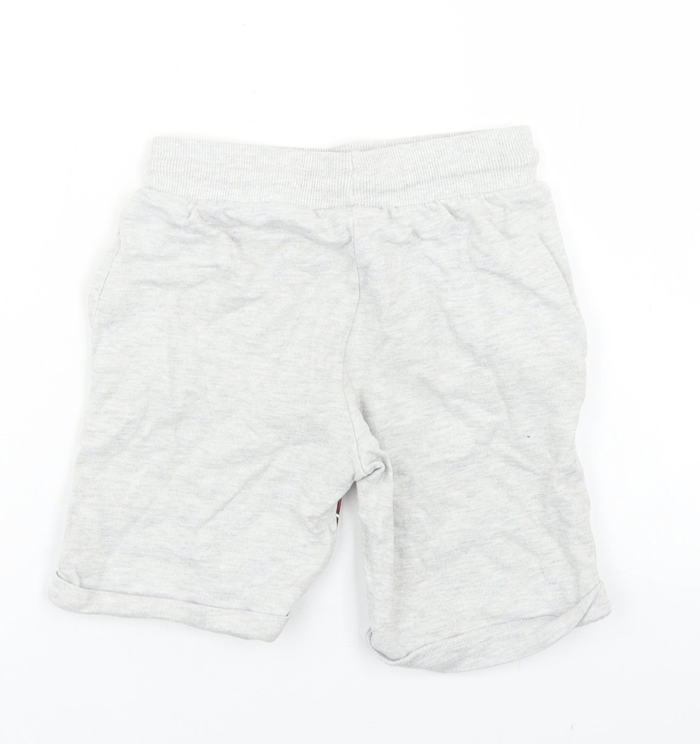 F&F Boys Grey  Cotton Sweat Shorts Size 5-6 Years  Regular Drawstring - Marvel Avengers