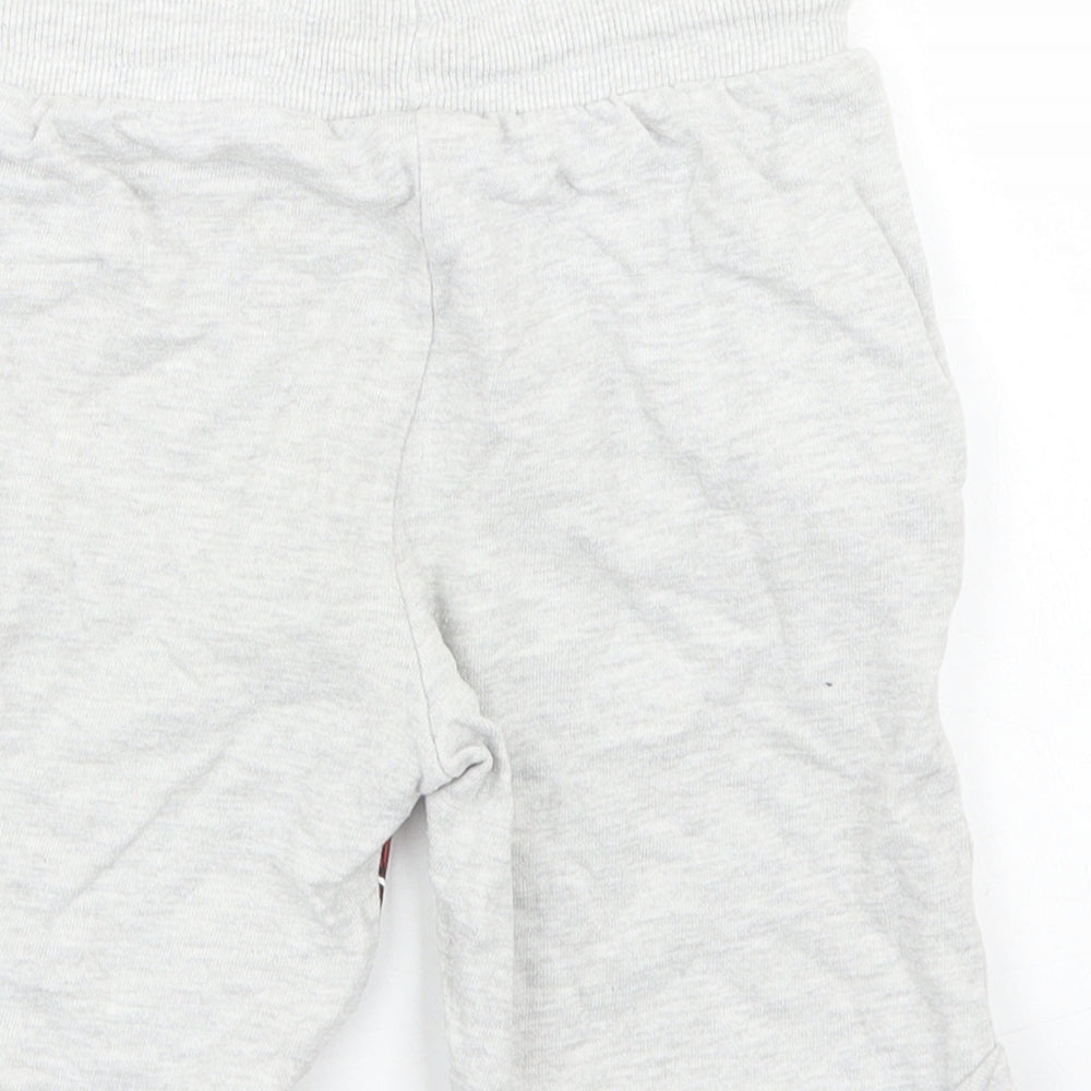 F&F Boys Grey  Cotton Sweat Shorts Size 5-6 Years  Regular Drawstring - Marvel Avengers