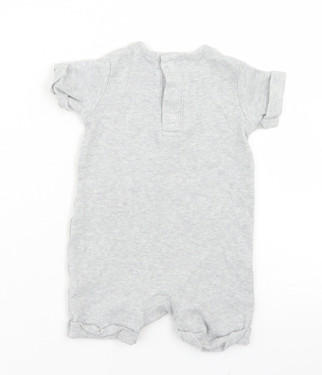 Matalan Girls Grey  Cotton Romper One-Piece Size 0-3 Months  Snap - Wild Child