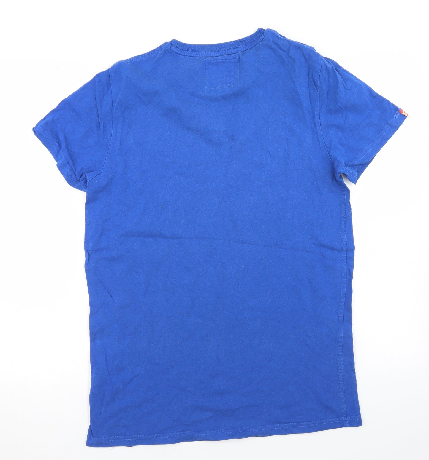 Superdry Mens Blue  Cotton  T-Shirt Size L Crew Neck