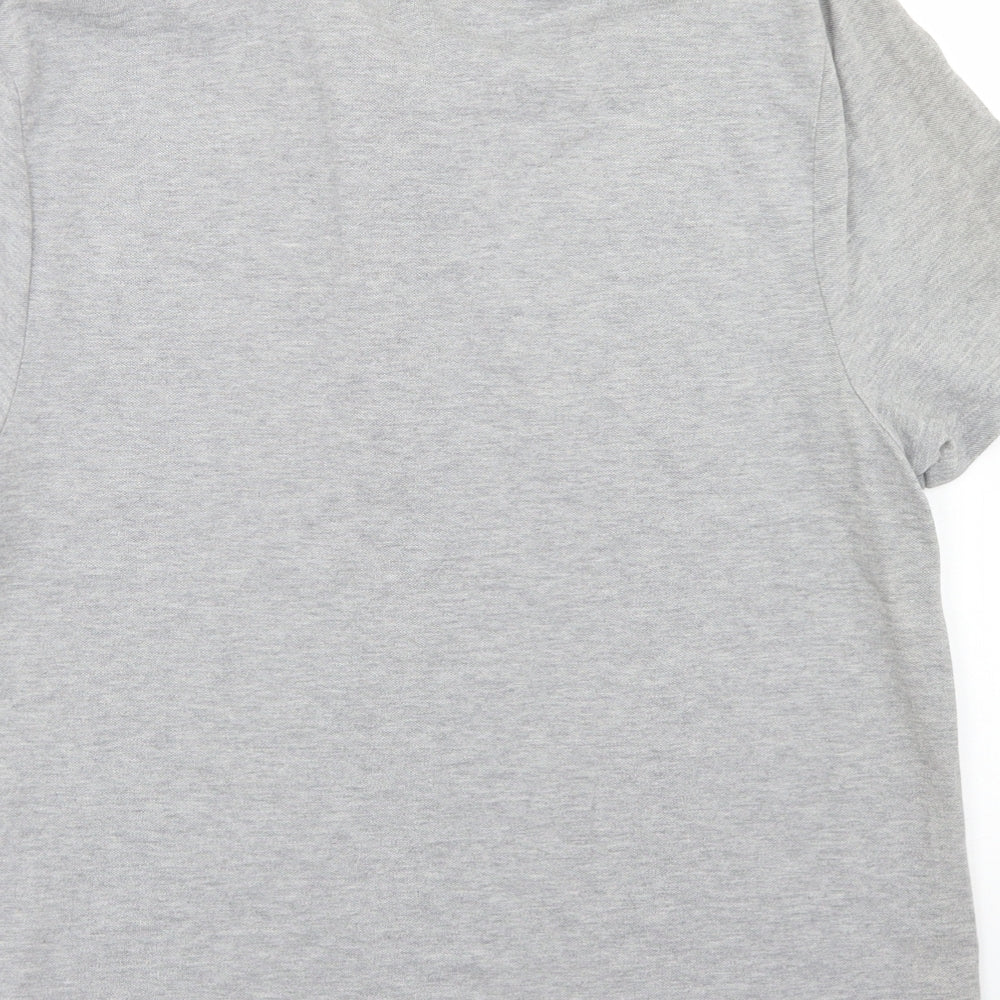 ASOS Mens Grey  Cotton  Polo Size XL Collared Button