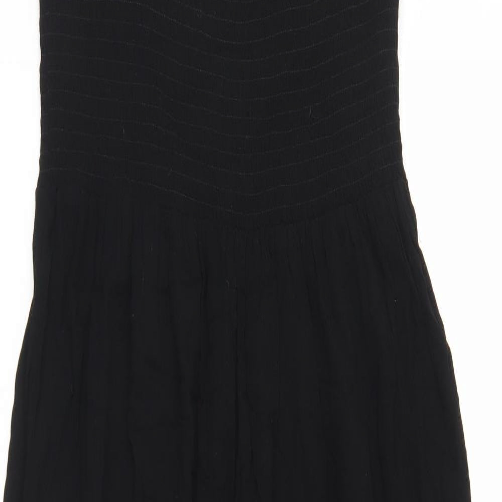George Womens Black  Viscose Fit & Flare  Size S  Square Neck