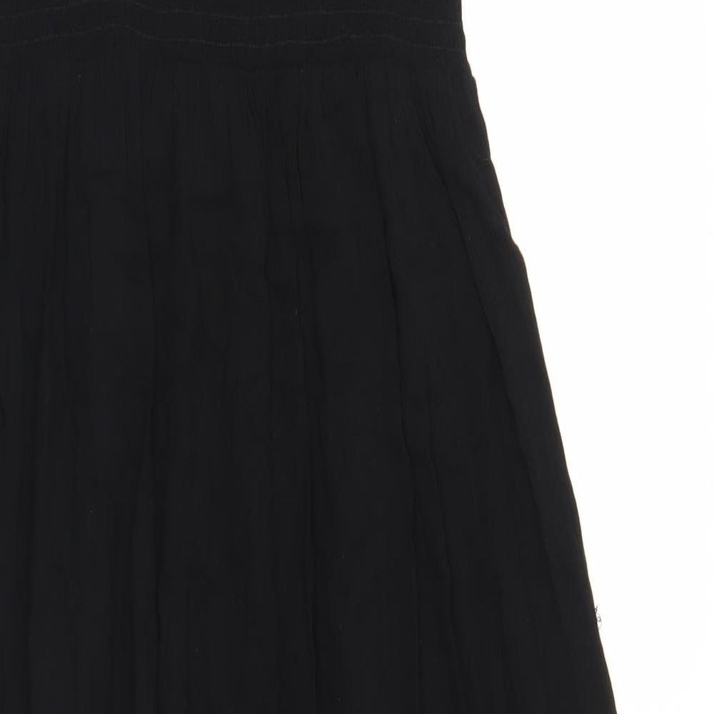 George Womens Black  Viscose Fit & Flare  Size S  Square Neck