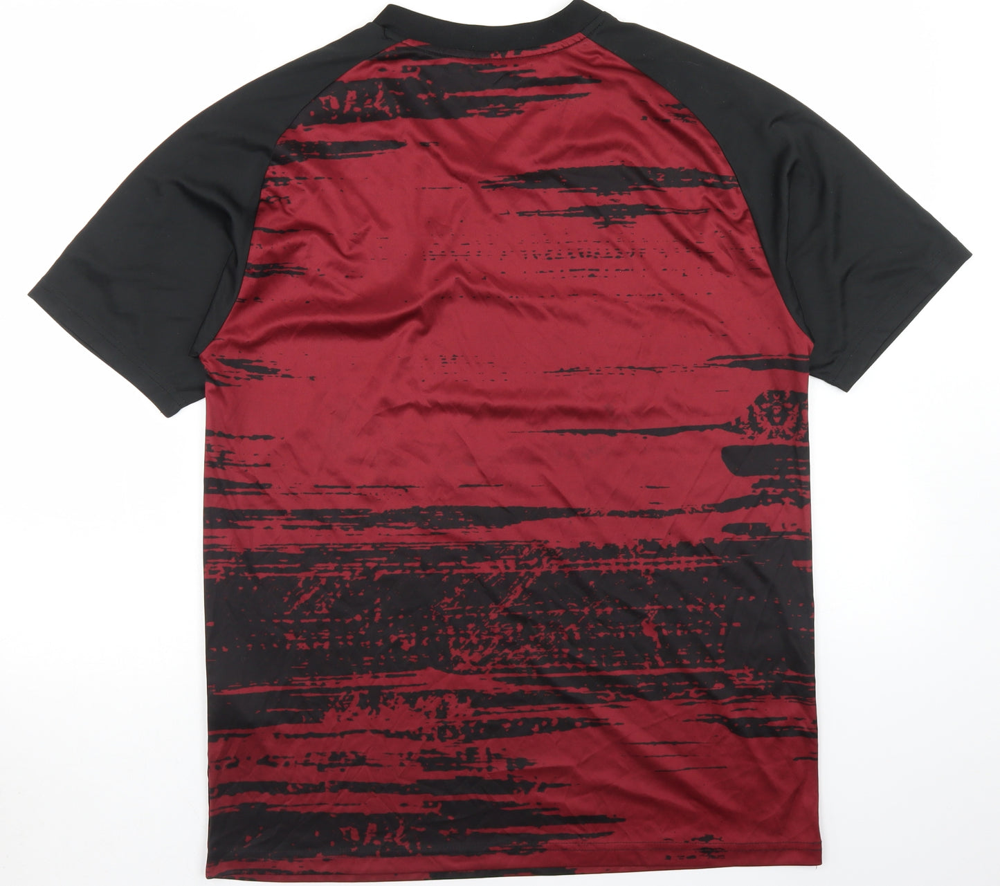 adidas Mens Red Colourblock Polyester Jersey T-Shirt Size L V-Neck  - Arsenal FC