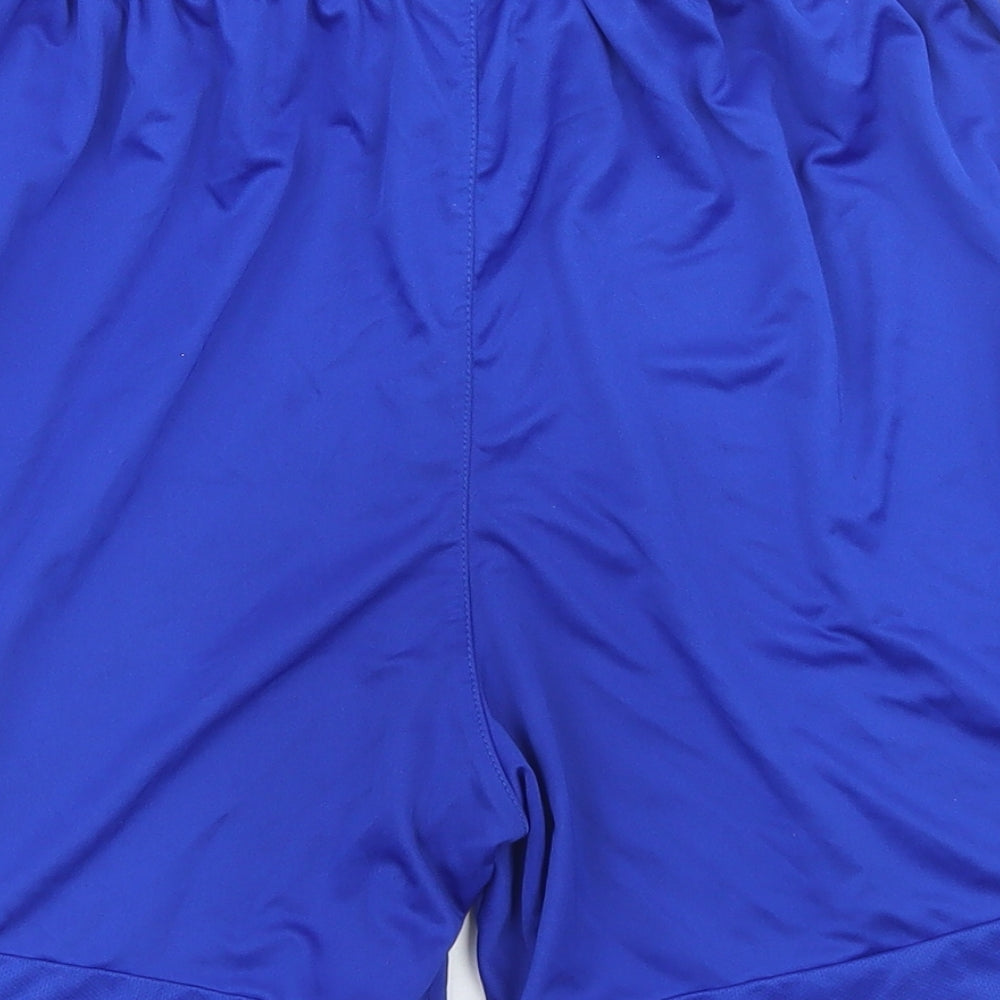 adidas Mens Blue  Polyester Athletic Shorts Size L L7 in Regular Drawstring