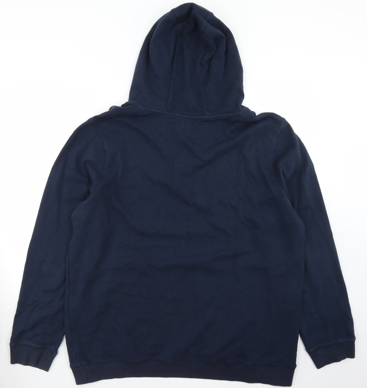 Animal Mens Blue  Cotton Pullover Hoodie Size XL