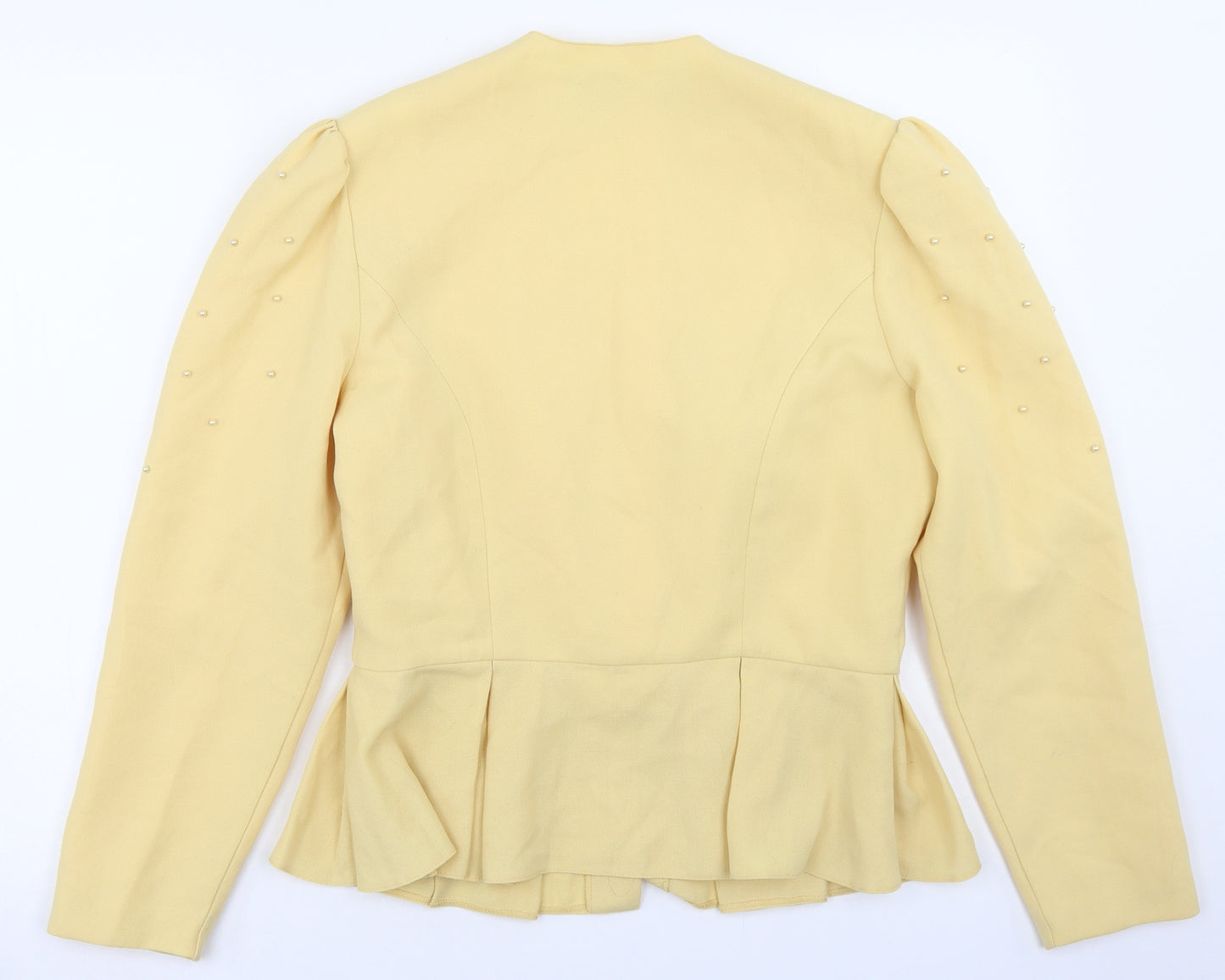 Di Tardo Womens Yellow  Polyester Jacket Blazer Size 14