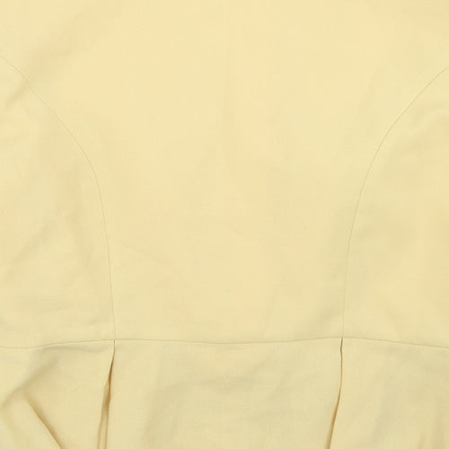 Di Tardo Womens Yellow  Polyester Jacket Blazer Size 14