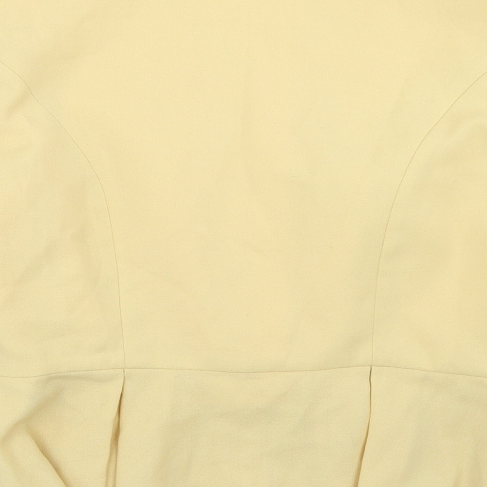 Di Tardo Womens Yellow  Polyester Jacket Blazer Size 14