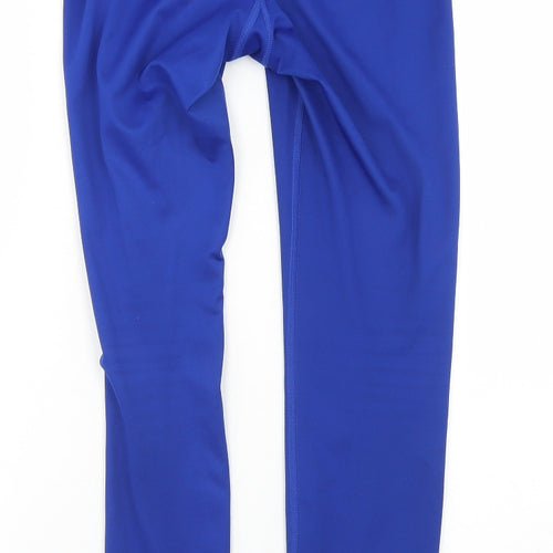 Reebok Womens Blue  Polyester Compression Leggings Size XS L26 in Regular