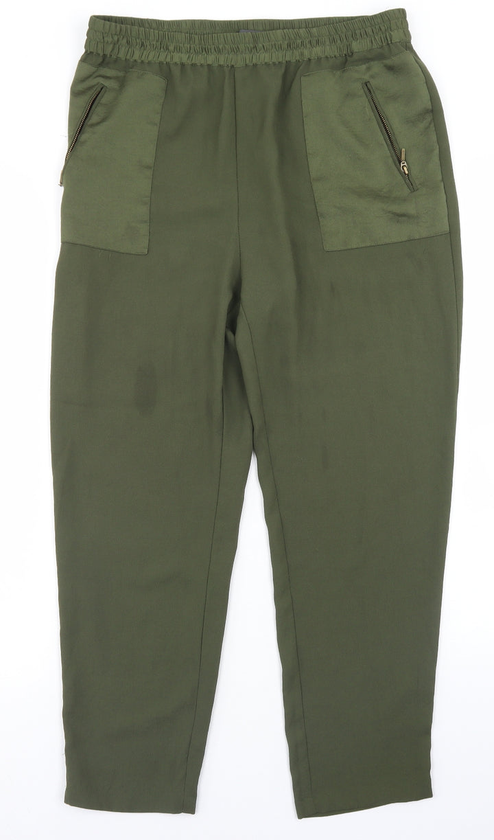 Esprit Womens Green  Polyester Dress Pants Trousers Size 12 L25 in Regular