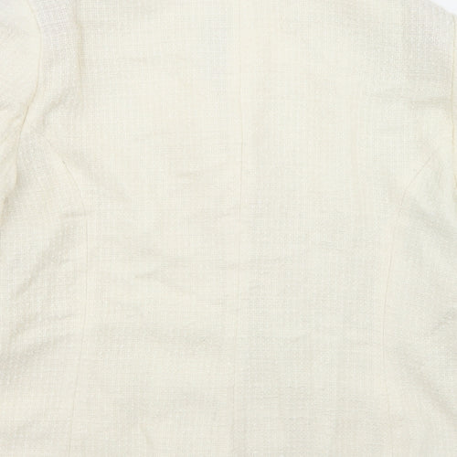 Classics Womens White  Acrylic Jacket Blazer Size 16