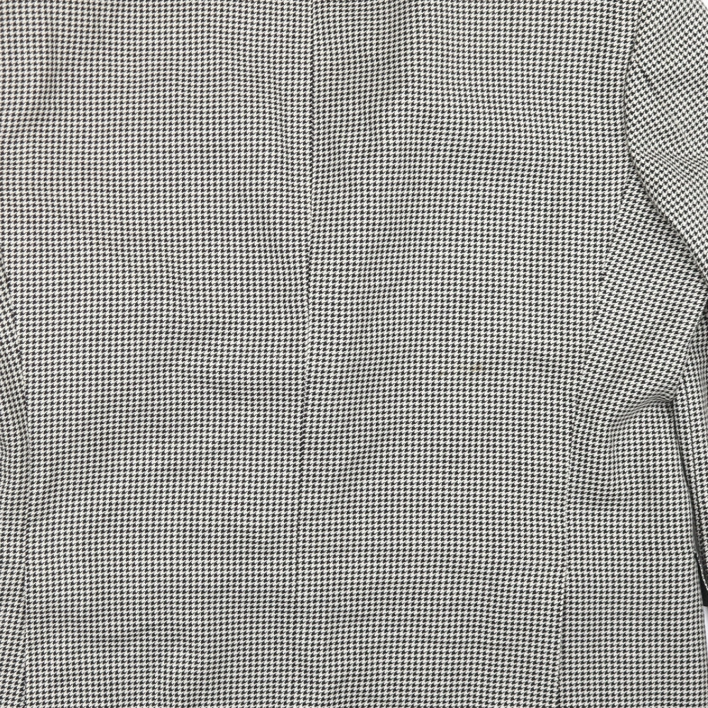 Marks and Spencer Mens Beige Houndstooth Wool Jacket Blazer Size 44