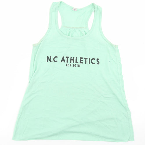 NC Athletics Womens Blue  Polyester Basic Tank Size S Round Neck