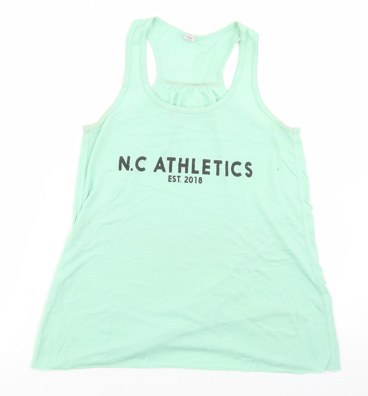 NC Athletics Womens Blue  Polyester Basic Tank Size S Round Neck