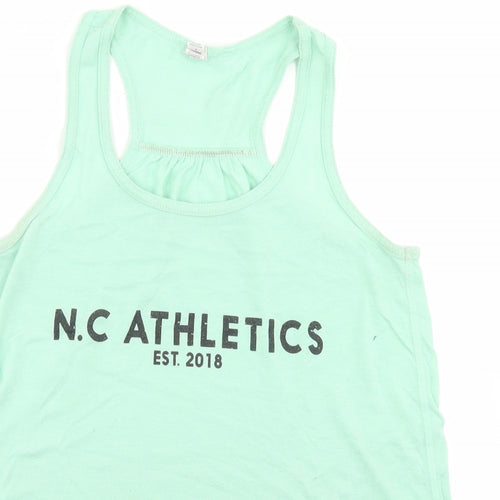 NC Athletics Womens Blue  Polyester Basic Tank Size S Round Neck