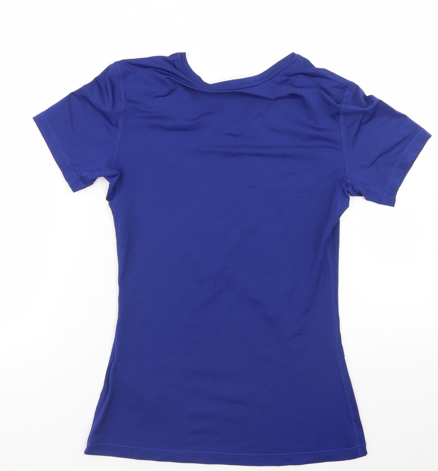 Nike Womens Blue  Polyester Basic T-Shirt Size M Crew Neck