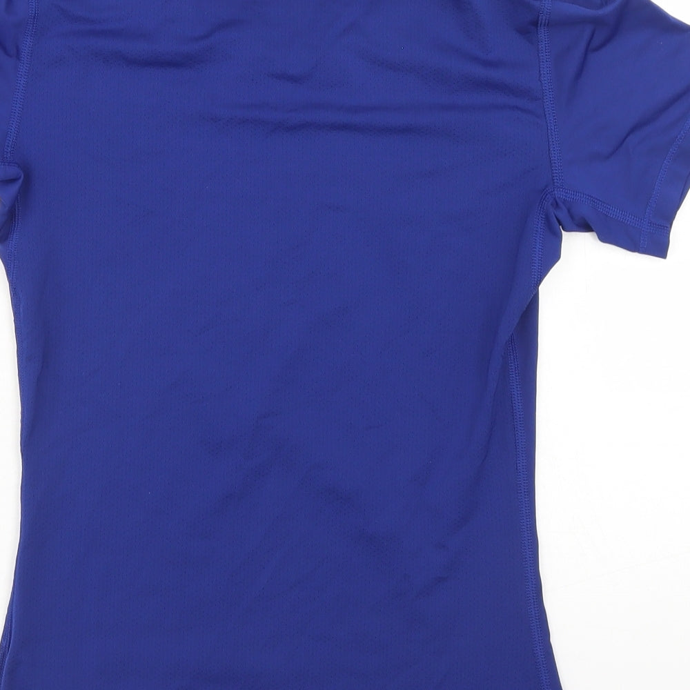 Nike Womens Blue  Polyester Basic T-Shirt Size M Crew Neck