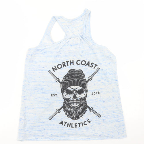 Bella Womens Blue  Polyester Basic Tank Size S Round Neck - NC Athletic