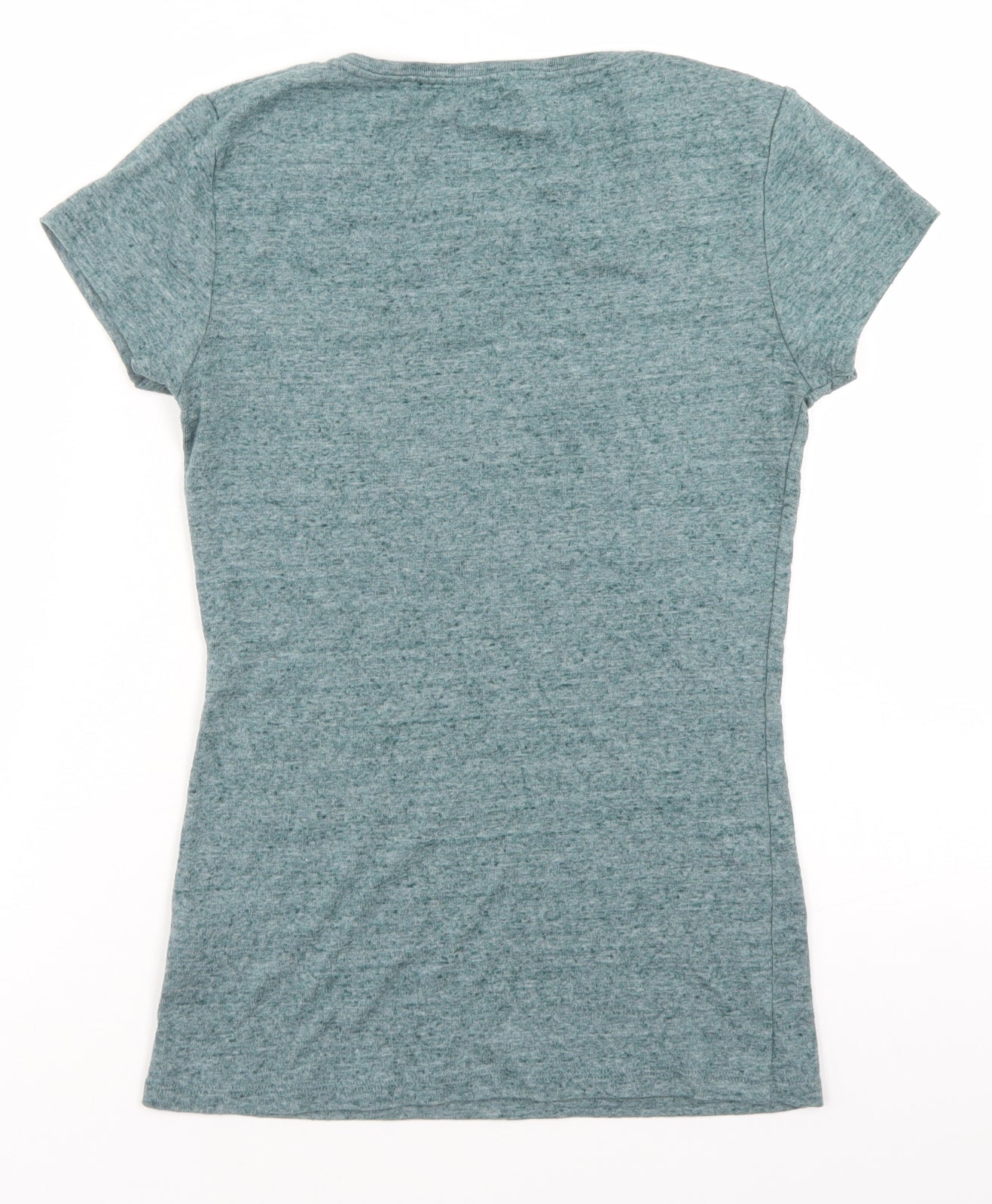 Matalan Womens Green  Cotton Basic T-Shirt Size 8 Crew Neck