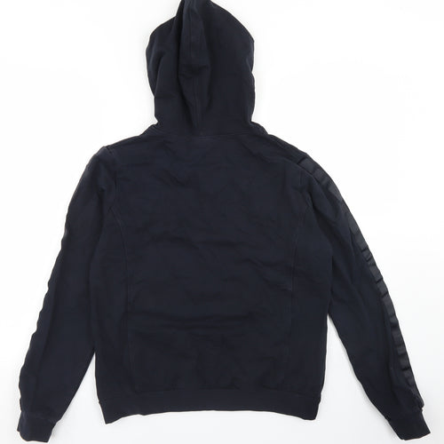 European Culture Womens Black  Cotton Pullover Hoodie Size L