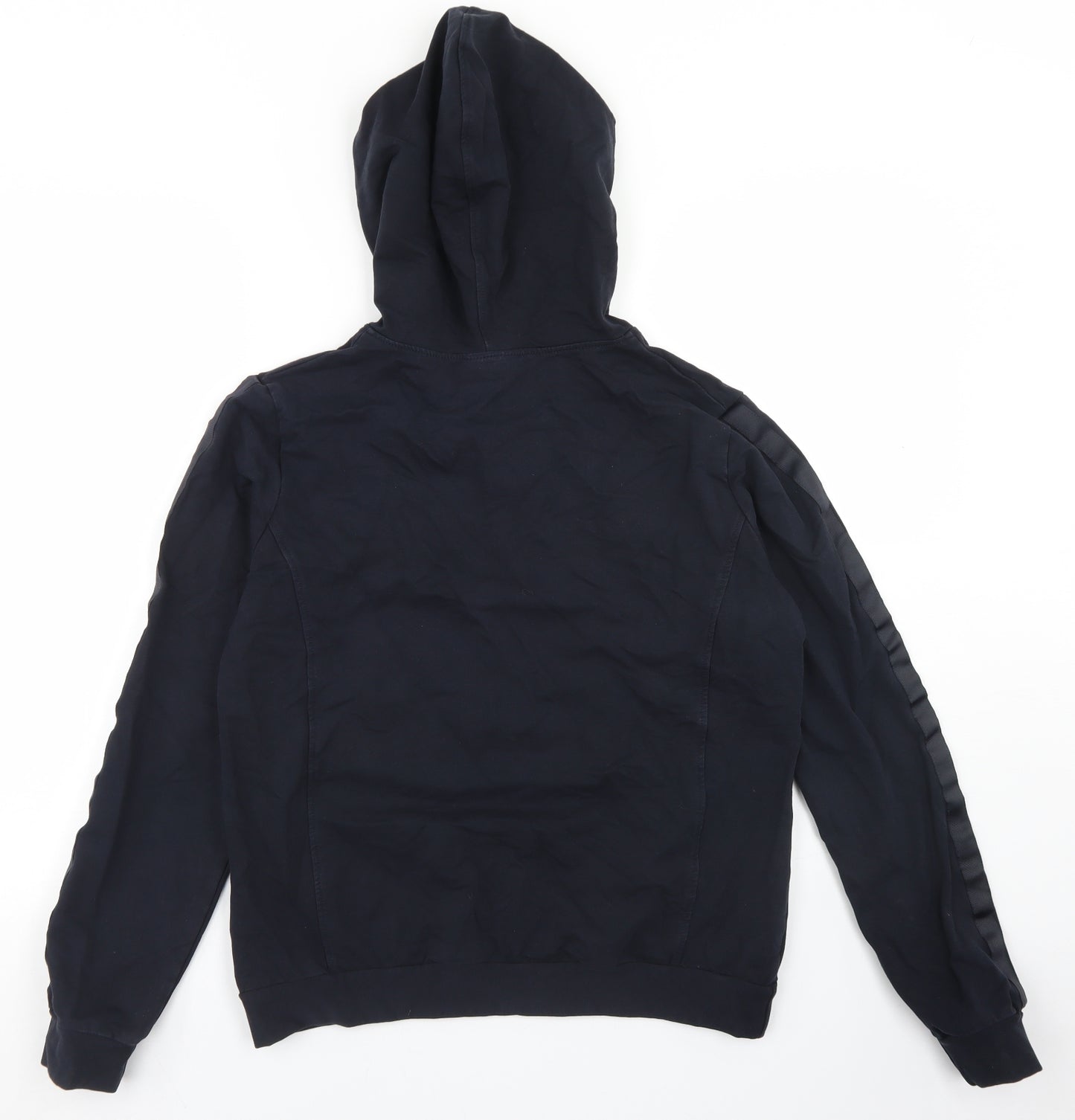 European Culture Womens Black  Cotton Pullover Hoodie Size L