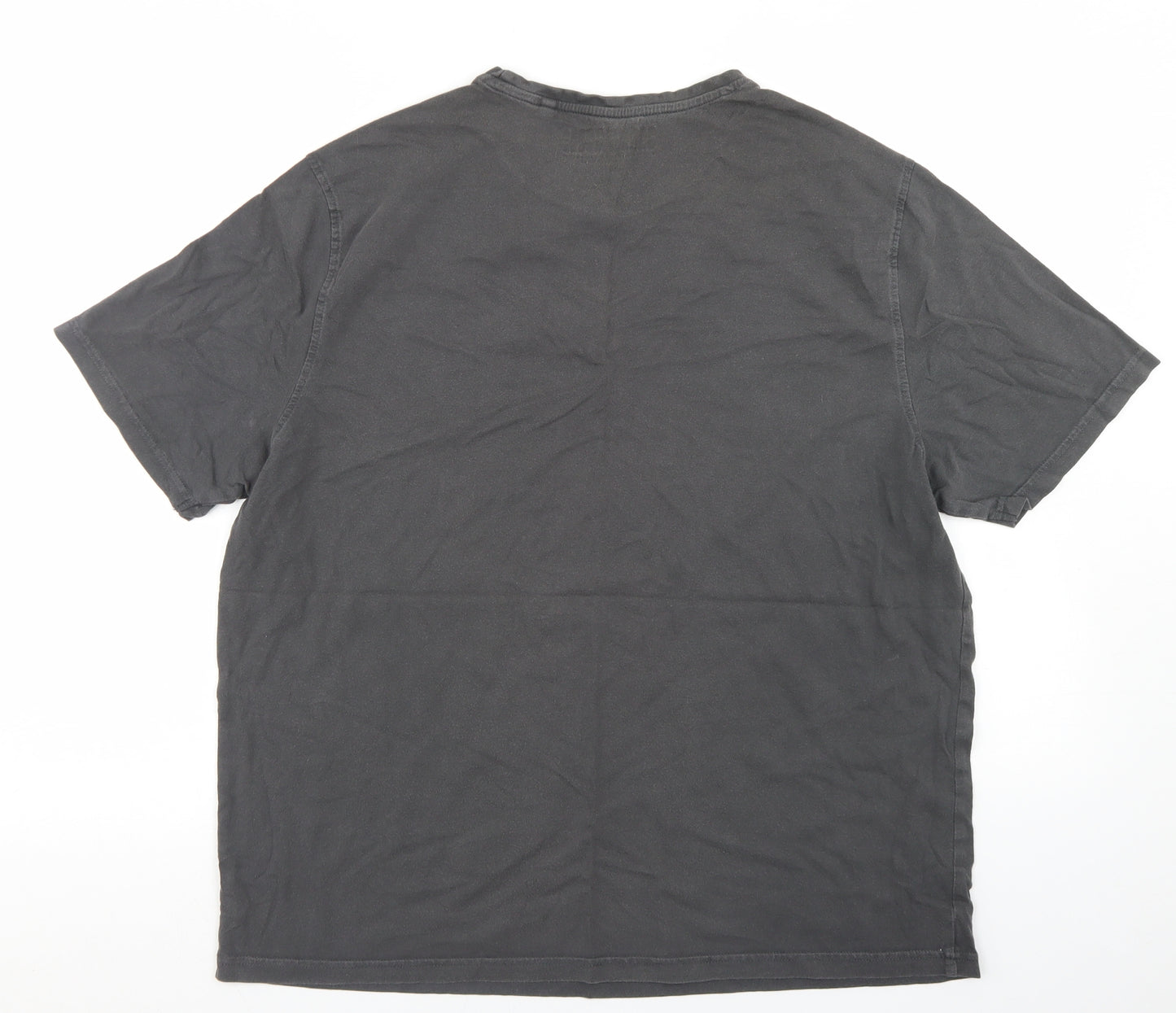 George Mens Grey  Cotton  T-Shirt Size L Crew Neck  - Guns N' Roses