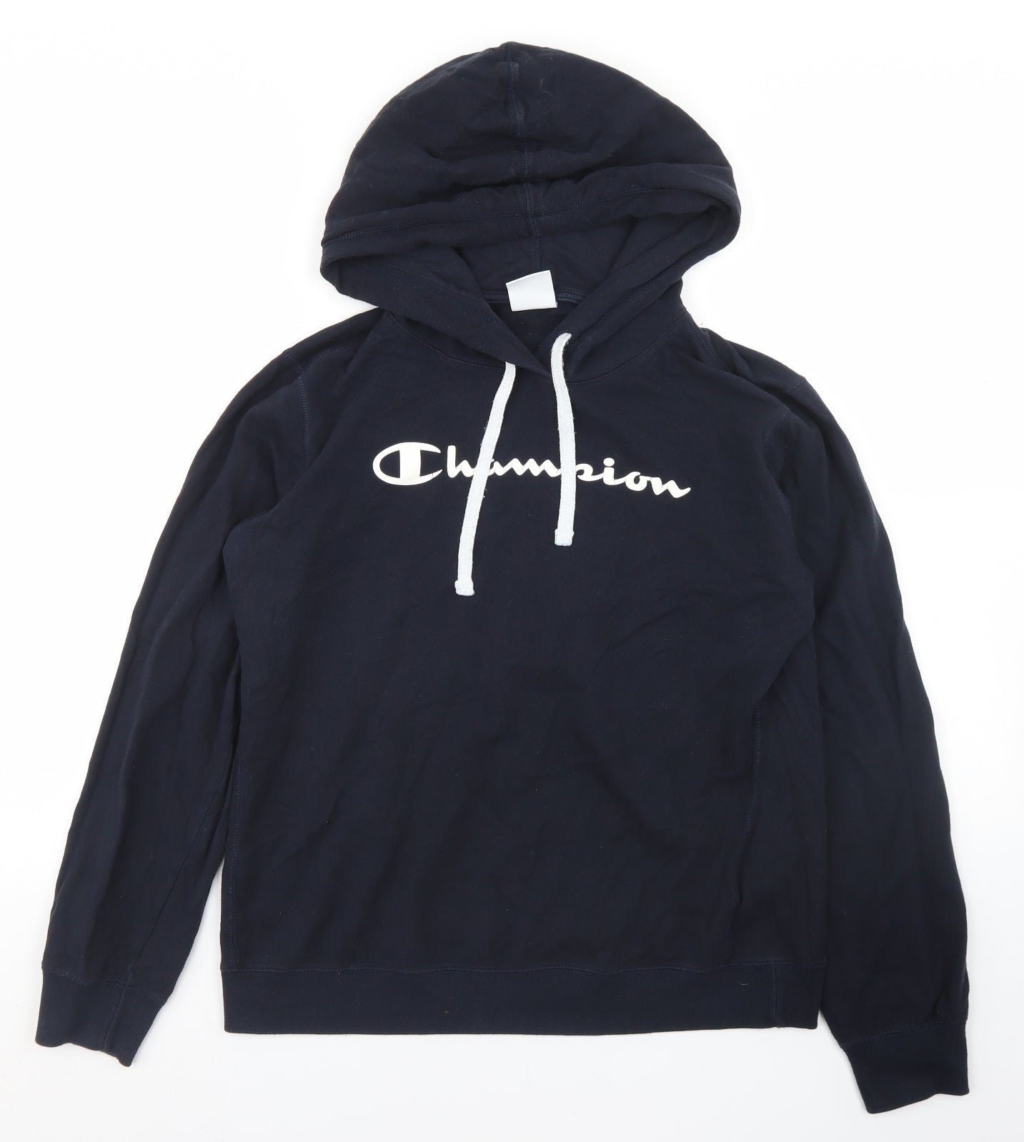 Champion Womens Blue  Cotton Pullover Hoodie Size L
